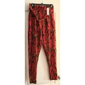 Fashion Design Women’s Print Pants Size XL/XXL, Red